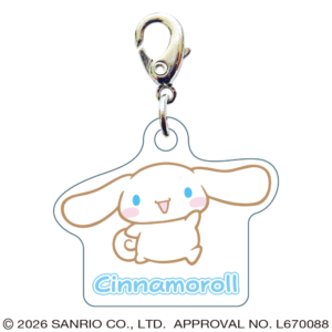 シナモロール　スリーシーエムチャーム　ジッパーアクセサリー　やっほー