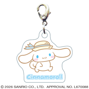 シナモロール　スリーシーエムチャーム　ジッパーアクセサリー　ぼうし