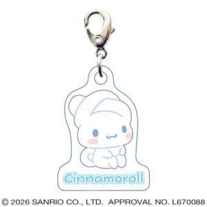 シナモロール　スリーシーエムチャーム　ジッパーアクセサリー　ぎゅっ