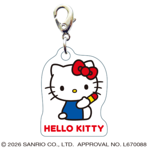 ハローキティ　スリーシーエムチャーム　ジッパーアクセサリー　クレヨン