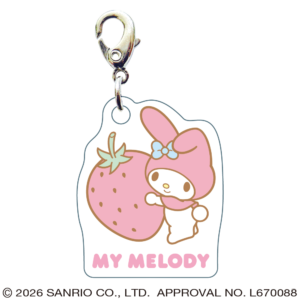 マイメロディ　スリーシーエムチャーム　ジッパーアクセサリー　　いちご