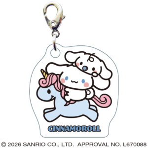 シナモロール　スリーシーエムチャーム　ジッパーアクセサリー　ユニコーン