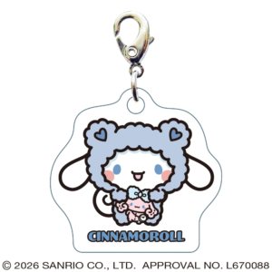 シナモロール　スリーシーエムチャーム　ジッパーアクセサリー　もこもこ