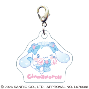 シナモロール　スリーシーエムチャーム　ジッパーアクセサリー　ねこみみ