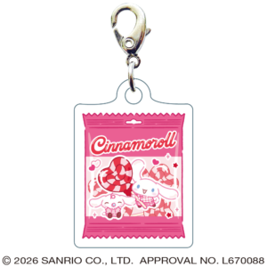 シナモロール　スリーシーエムチャーム　ジッパーアクセサリー　キャンディバッグ