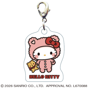 ハローキティ スリーシーエムチャーム ジッパーアクセサリー もこもこ