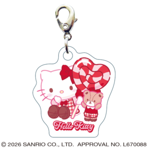 ハローキティ　スリーシーエムチャーム　ジッパーアクセサリー　キャンディ