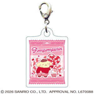 ポムポムプリン スリーシーエムチャーム ジッパーアクセサリー キャンディバッグ