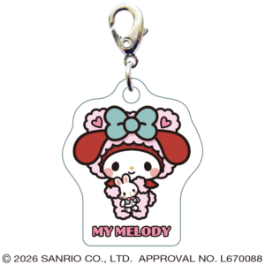 マイメロディ　スリーシーエムチャーム　ジッパーアクセサリー もこもこ