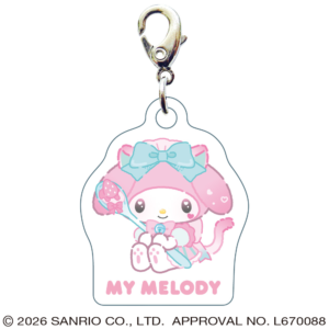 マイメロディ　スリーシーエムチャーム　ジッパーアクセサリー　 ねこみみ