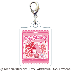 マイメロディ　スリーシーエムチャーム　ジッパーアクセサリー　キャンディバッグ