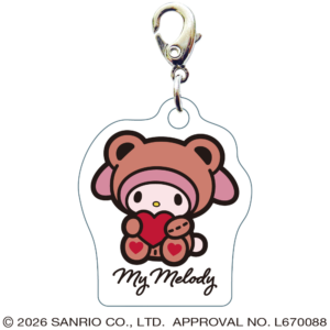 マイメロディ　スリーシーエムチャーム　ジッパーアクセサリー　 くま