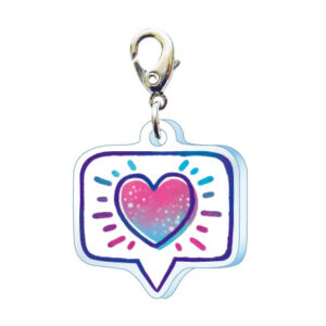 スリーシーエムチャーム　バッグチャーム　ジッパーアクセサリー　ハート　吹き出し