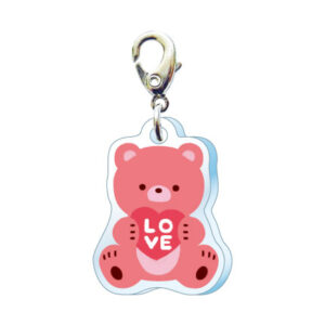 スリーシーエムチャーム　バッグチャーム　ジッパーアクセサリー　くまさん　LOVE