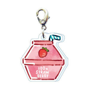 スリーシーエムチャーム　バッグチャーム　ジッパーアクセサリー　いちごジュース