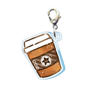 スリーシーエムチャーム　バッグチャーム　ジッパーアクセサリー　コーヒー