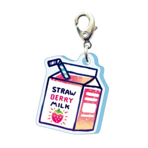 スリーシーエムチャーム　バッグチャーム　ジッパーアクセサリー　いちごみるく