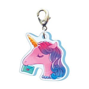 スリーシーエムチャーム　バッグチャーム　ジッパーアクセサリー　ユニコーン 　おてがみ