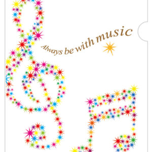 A４サイズ　クリアファイル　音楽ファイル　カラフルスター