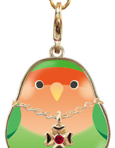 おなじないつき　ことりコレクションキーホルダー　コザクラインコ　楽しいこといっぱい
