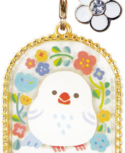 トリカゴテラリウムキーホルダー　シロブンチョウ　