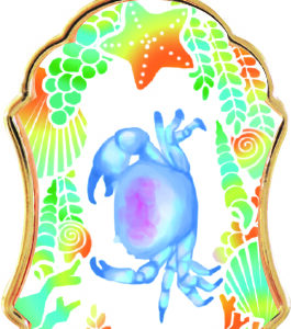 透明標本コレクトキーホルダー　カニ