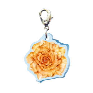 スリーシーエムチャーム　バッグチャーム　ジッパーアクセサリー　（フラワー編）黄色いのバラの花言葉　友情