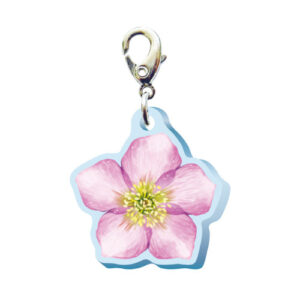 スリーシーエムチャーム　バッグチャーム　ジッパーアクセサリー　（フラワー編）クリスマスローズの花言葉　私を忘れないで