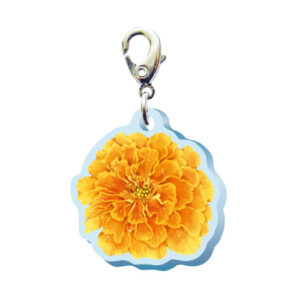 スリーシーエムチャーム　バッグチャーム　ジッパーアクセサリー　（フラワー編）マリーゴールドの花言葉　真心