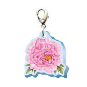 スリーシーエムチャーム　バッグチャーム　ジッパーアクセサリー　（フラワー編）シャクヤクの花言葉　はにかみ
