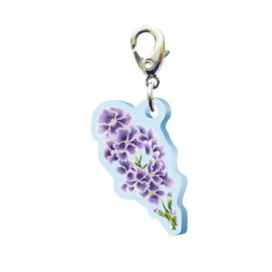 スリーシーエムチャーム　バッグチャーム　ジッパーアクセサリー　（フラワー編）デュランタの花言葉　あなたを見守る