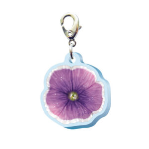 スリーシーエムチャーム バッグチャーム ジッパーアクセサリー (フラワー編)ベチュニアの花言葉 心の安らぎ