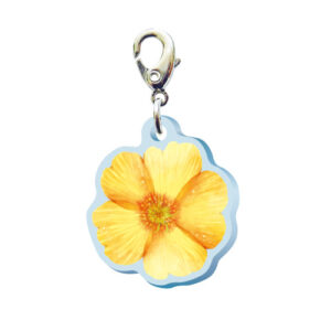 スリーシーエムチャーム　バッグチャーム　ジッパーアクセサリー　（フラワー編）ポーチュラカの花言葉　いつも元気