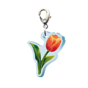 スリーシーエムチャーム バッグチャーム ジッパーアクセサリー (フラワー編)赤いチューリップの花言葉 愛の告白