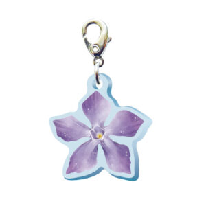 スリーシーエムチャーム　バッグチャーム　ジッパーアクセサリー　（フラワー編）ツルニチニチソウの花言葉　楽しき思い出