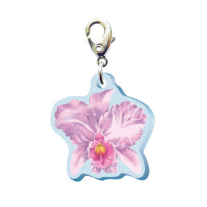 スリーシーエムチャーム　バッグチャーム　ジッパーアクセサリー　（フラワー編）カトレアの花言葉　優美な女性