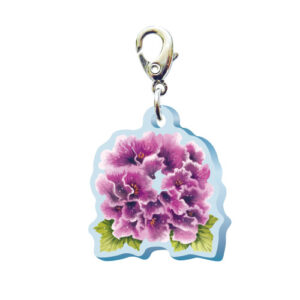 スリーシーエムチャーム　バッグチャーム　ジッパーアクセサリー　（フラワー編）ベラルゴニウムの花言葉　決心