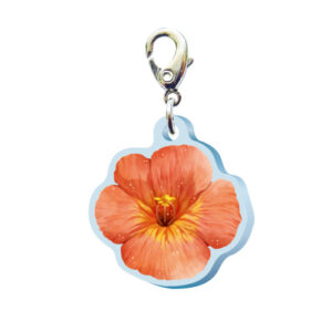 スリーシーエムチャーム　バッグチャーム　ジッパーアクセサリー　（フラワー編）ノウゼンカズラの花言葉　華のある人生