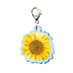 スリーシーエムチャーム　バッグチャーム　ジッパーアクセサリー　（フラワー編）ひまわり・向日葵・ヒマワリの花言葉　あなただけを見つめる