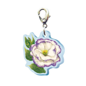 スリーシーエムチャーム　バッグチャーム　ジッパーアクセサリー　（フラワー編）トルコキキョウの花言葉　希望