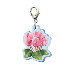 スリーシーエムチャーム　バッグチャーム　ジッパーアクセサリー　（フラワー編）シクラメンの花言葉　憧れ