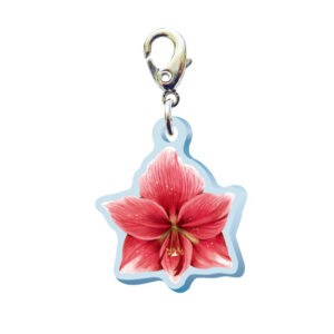 スリーシーエムチャーム　バッグチャーム　ジッパーアクセサリー　（フラワー編）アマリリスの花言葉　輝くばかりの美しさ