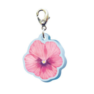 スリーシーエムチャーム　バッグチャーム　ジッパーアクセサリー　（フラワー編）ピオラの花言葉　私を想って
