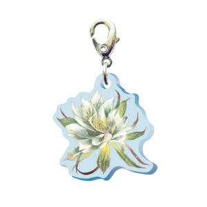 スリーシーエムチャーム バッグチャーム ジッパーアクセサリー (フラワー編)月下美人・ゲッカビジンの花言葉 あでやかな美人