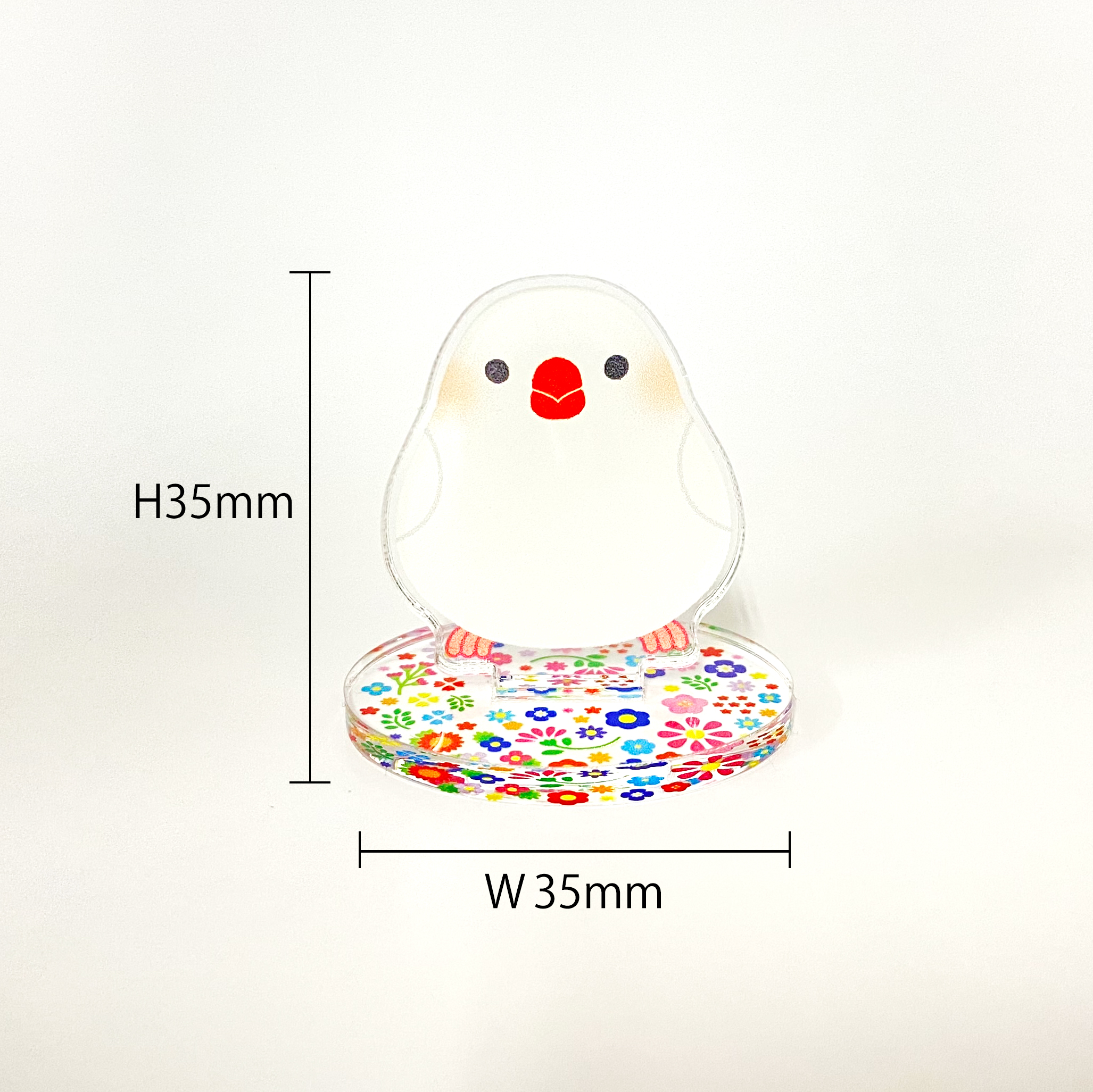 ことりコレクションアクリルスタンド　白文鳥