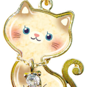 ニャンコレ(ニャンココレクション)ミルク 「すてきなひとになれる」ボールチェーン バッグチャーム ジッパーアクセサリー