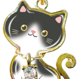 ニャンコレ(ニャンココレクション)ハチワレ「アクティブになれる」ボールチェーン バッグチャーム ジッパーアクセサリー