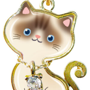 ニャンコレ(ニャンココレクション)ラグドール「気持ちが落ち着く」ボールチェーン バッグチャーム ジッパーアクセサリー