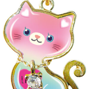 ニャンコレ(ニャンココレクション)コットンキャンディ「ハッピーになれる」ボールチェーン バッグチャーム ジッパーアクセサリー