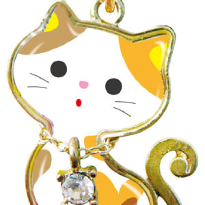 ニャンコレ(ニャンココレクション)ミケ「好きな人と仲良くなれる」ボールチェーン バッグチャーム ジッパーアクセサリー